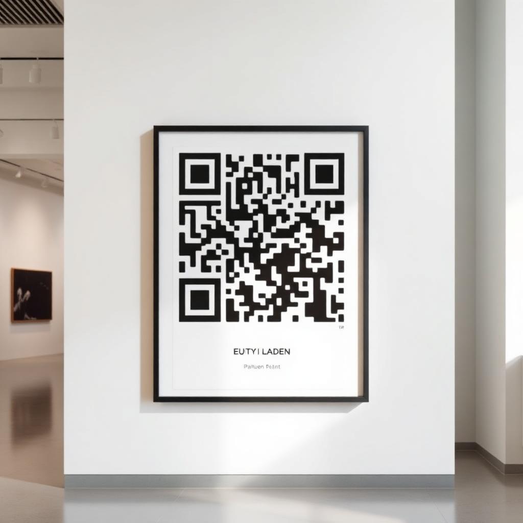 Enhanced Matte Poster with a QR code printed on it