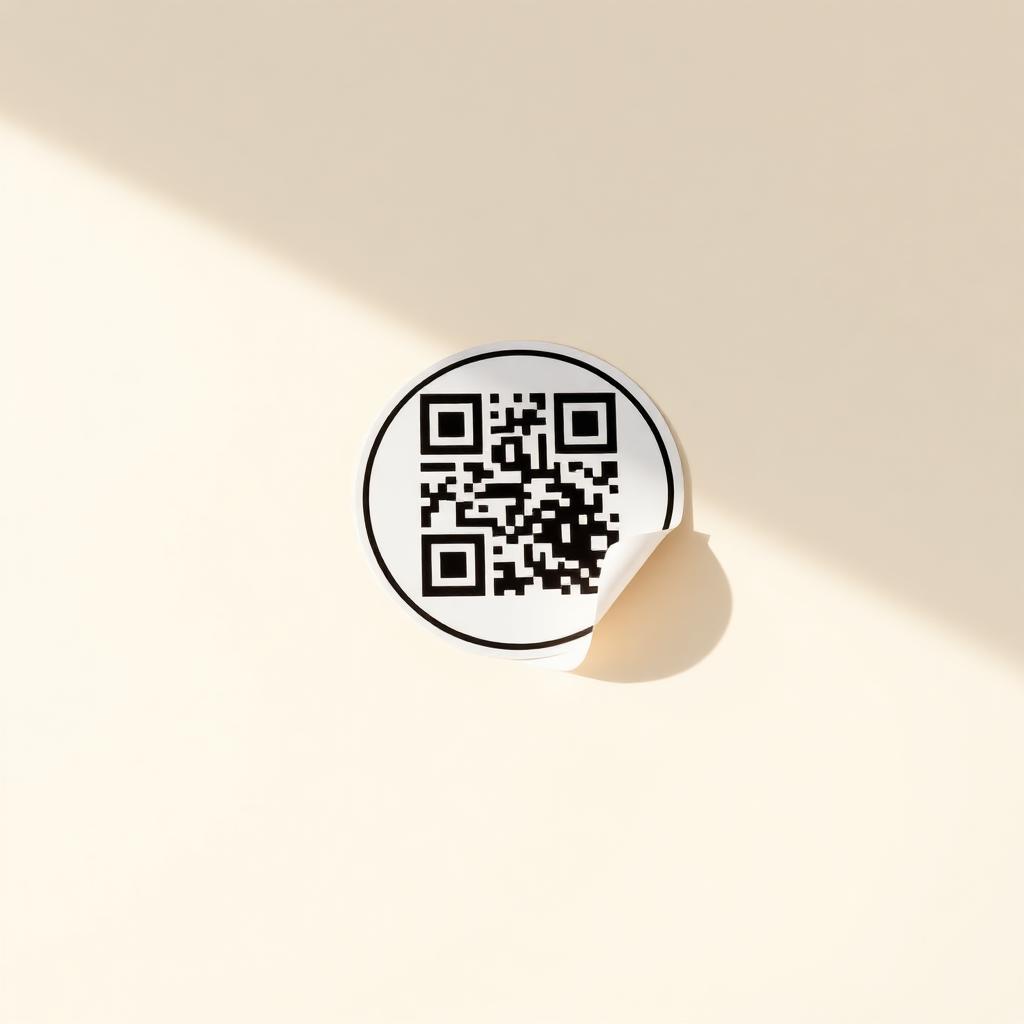 Die-Cut Sticker with a QR code printed on it